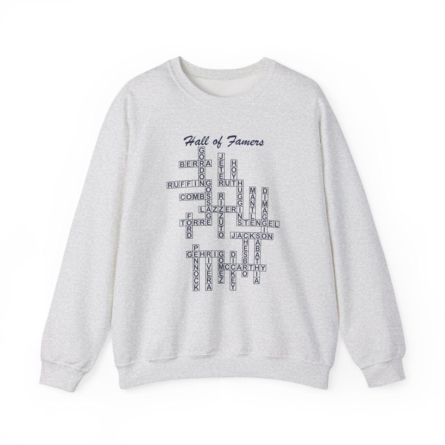 NY Yankees Hall of Famers Crossword Sweatshirt