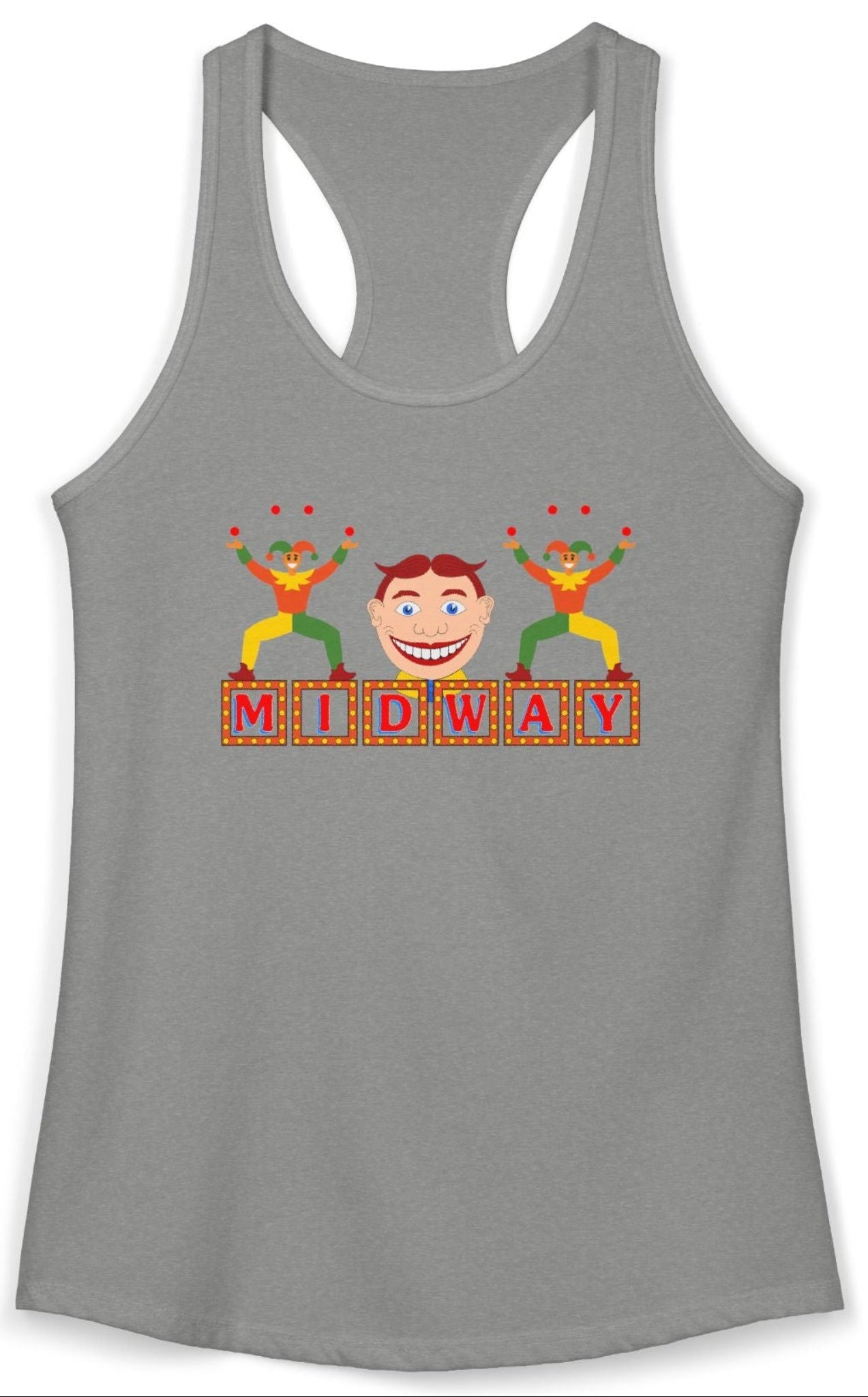 Midway, Carnival, Amusement Women's Racerback Tank Top
