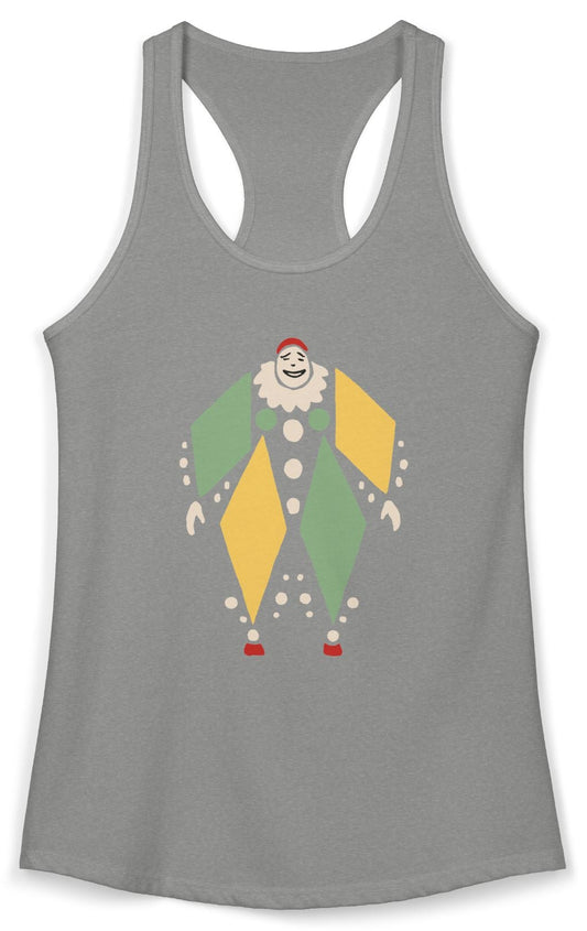 Tank top with a colorful clown graphic