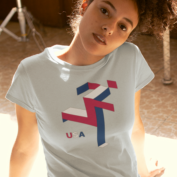 USA runner Olympics t shirt