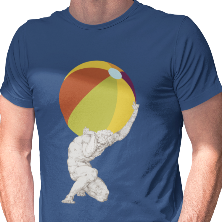 Atlas beachball beach t shirt