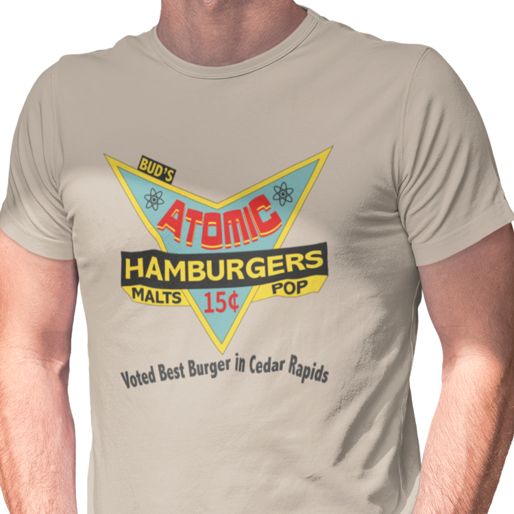 Atomic Hamburger Retro Sign Unisex T-Shirt