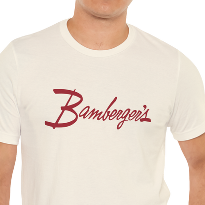 T-shirt with 'Bamberger's' logo