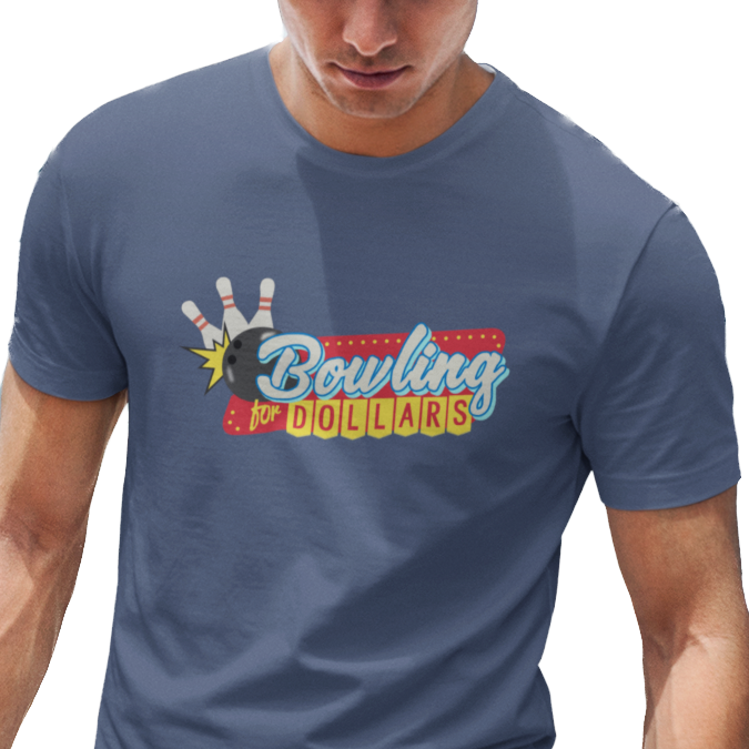 T-Shirt with 'Bowling for Dollars' graphic