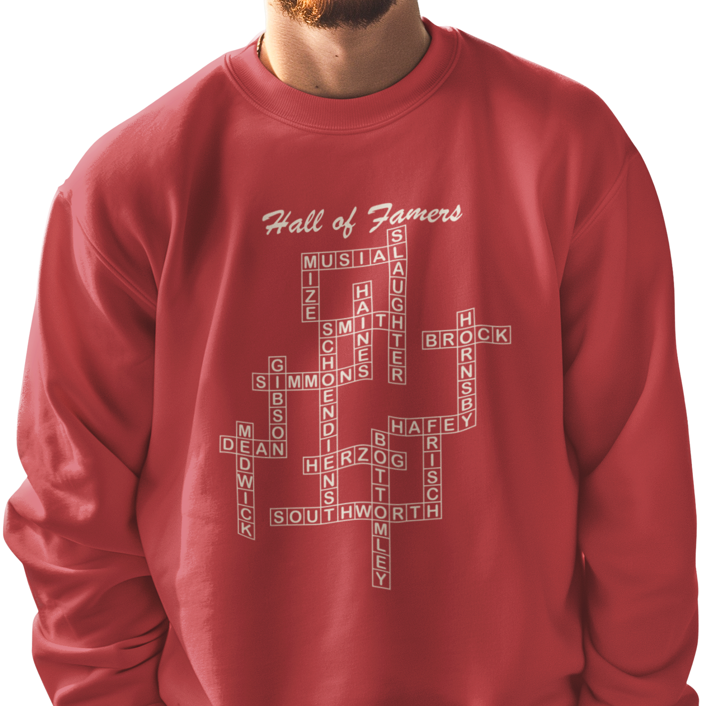 St Louis Cardinals Hall of Famers Crossword Sweatshirt