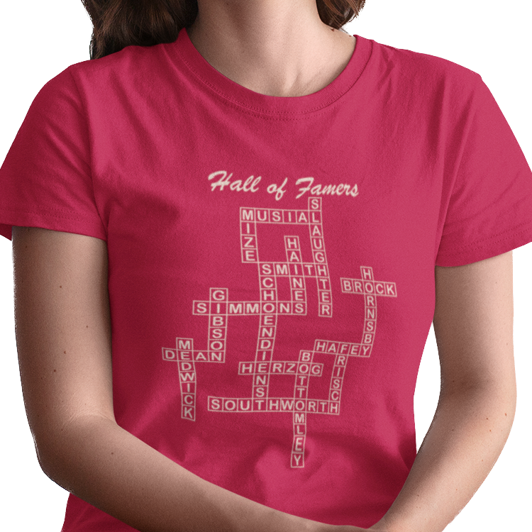 St Louis Cardinals Hall of Famers Crossword Women's T-Shirt