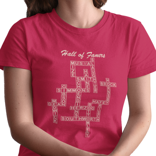 St Louis Cardinals Hall of Famers Crossword Women's T-Shirt