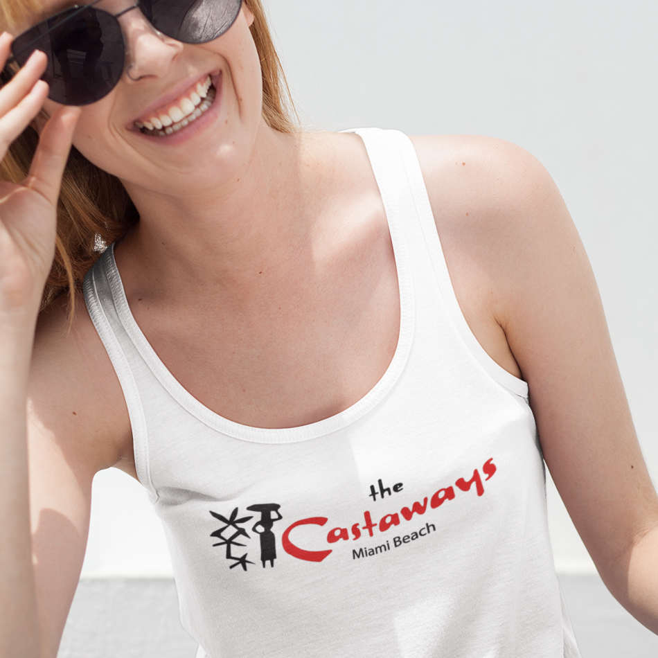 Tank top with 'The Castaways Miami Beach' logo 