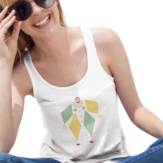 Tank top with a colorful clown graphic
