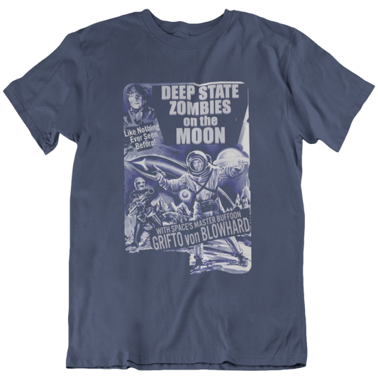Deep State Zombies on the Moon Unisex T-Shirt