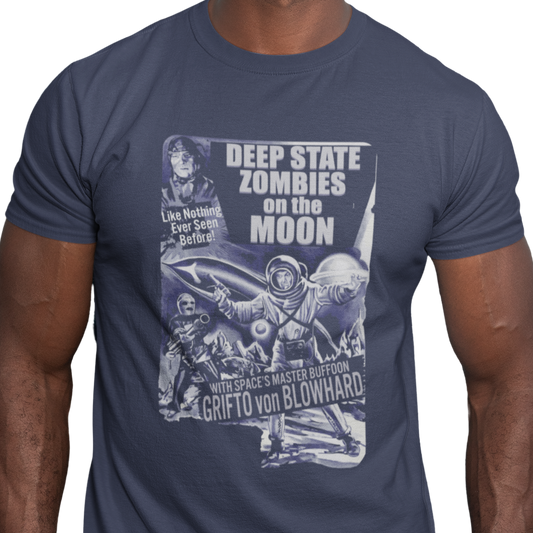 Deep State Zombies on the Moon Unisex T-Shirt