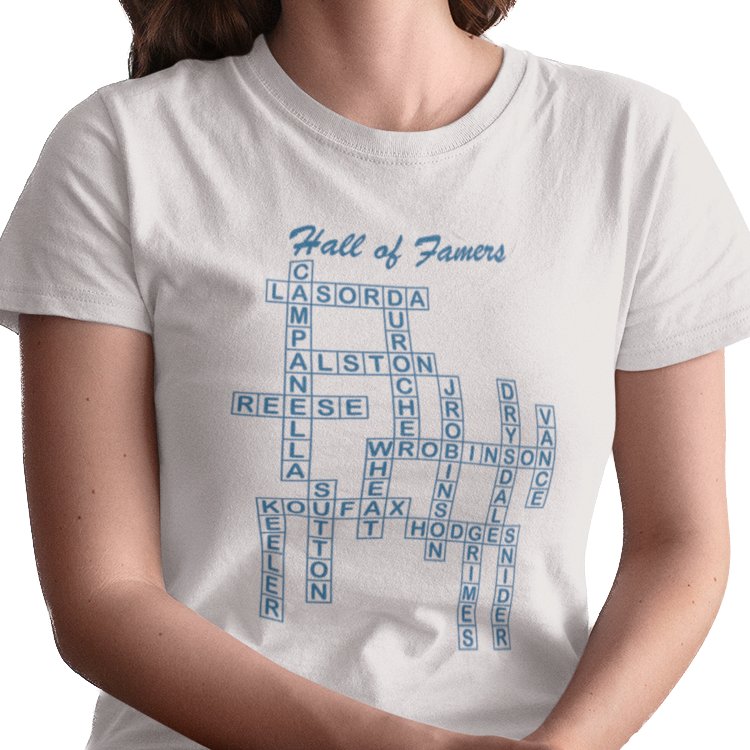 Dodgers Hall of Famers Crossword Women's T-Shirt