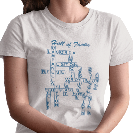 Dodgers Hall of Famers Crossword Women's T-Shirt