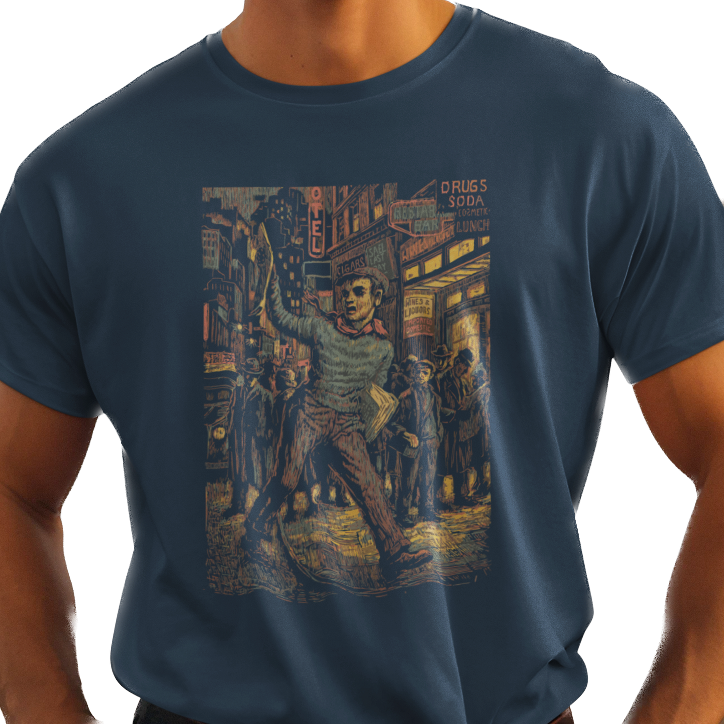 Newsboy T-Shirt Graphic Tee Unisex