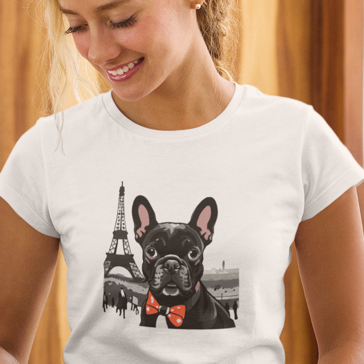 French bulldog top t shirt women's