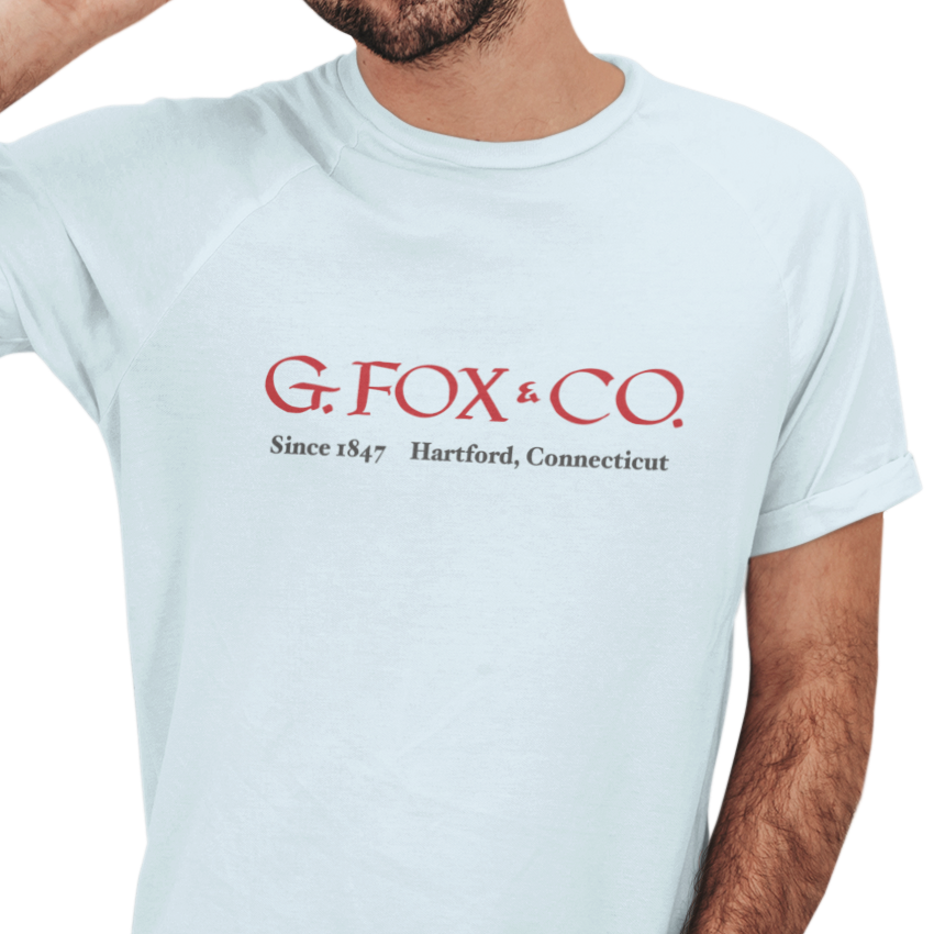 T-shirt with 'G. Fox & Co.' logo