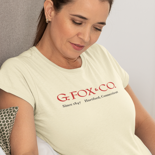 T-shirt with 'G. Fox & Co.' logo