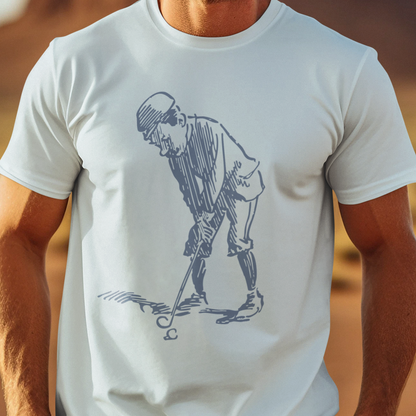 T-shirt with a retro golfer graphic