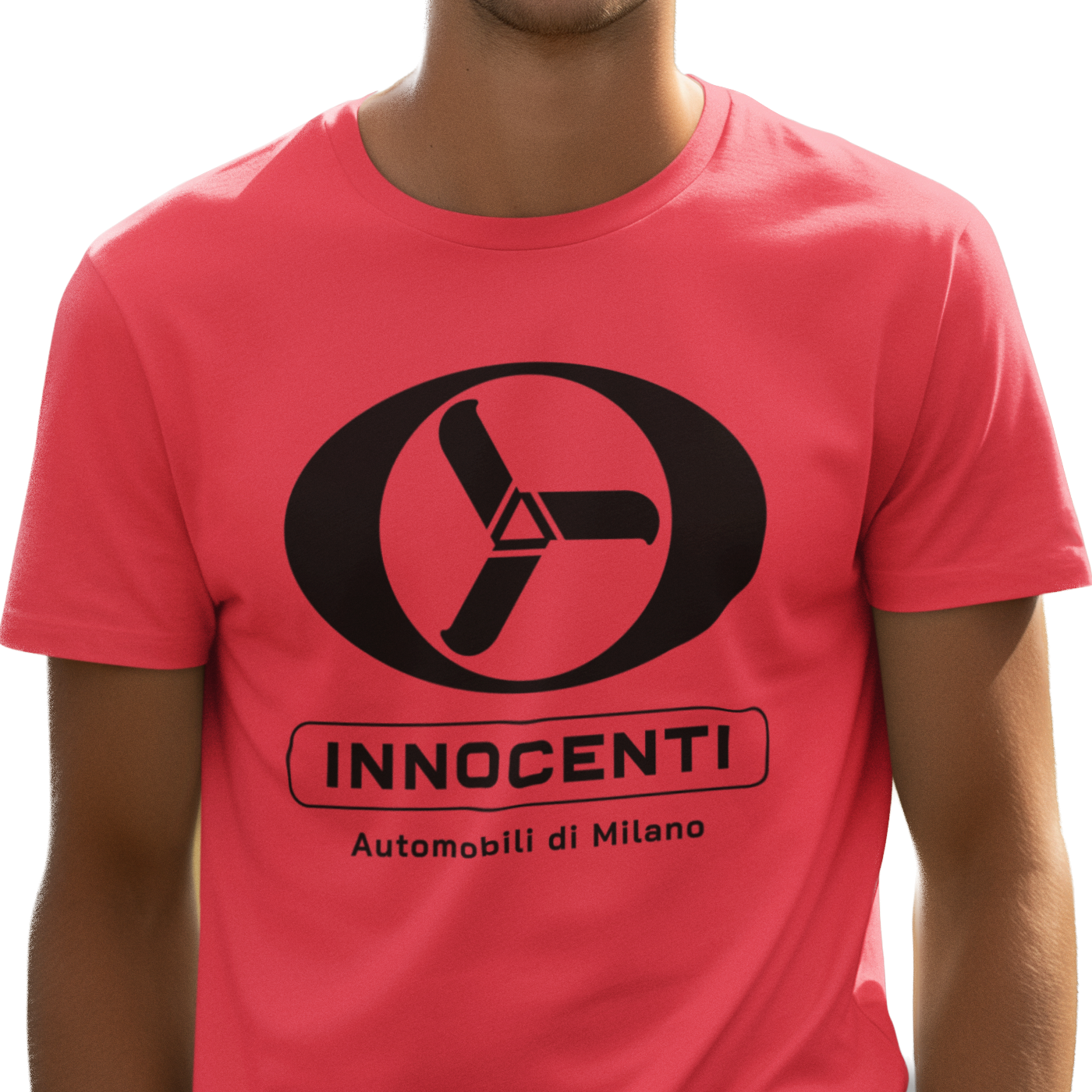 T-shirt with Innocenti steering wheel graphic