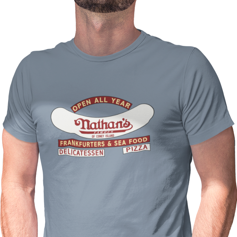 Nathan's hot dogs Oceanside graphic t-shirt