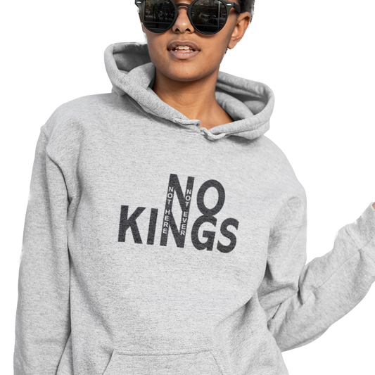 Hoodie with 'NO KINGS' text