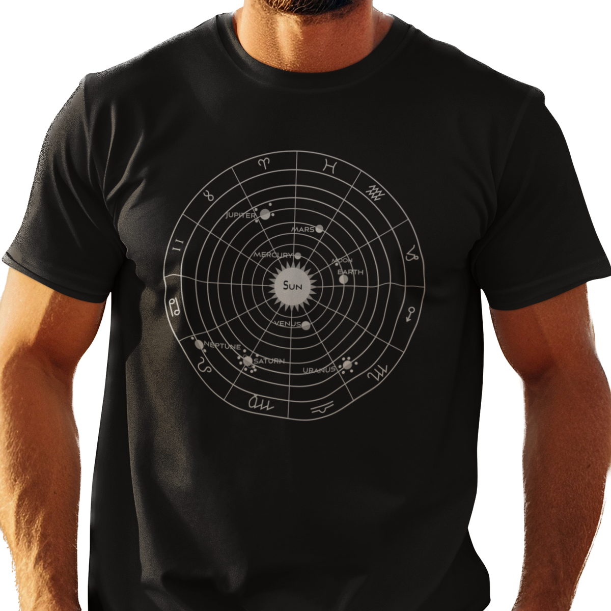 Solar System and Zodiac T-Shirt Unisex