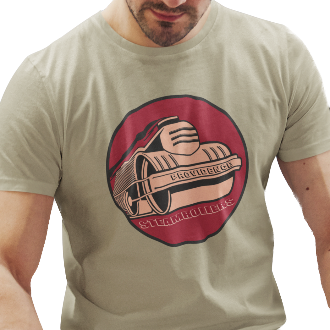 T-shirt with Providence Steamrollers basketball logo graphic