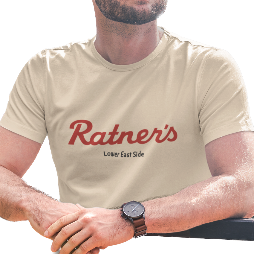 T-shirt with "Ratner's Lower East Side" text