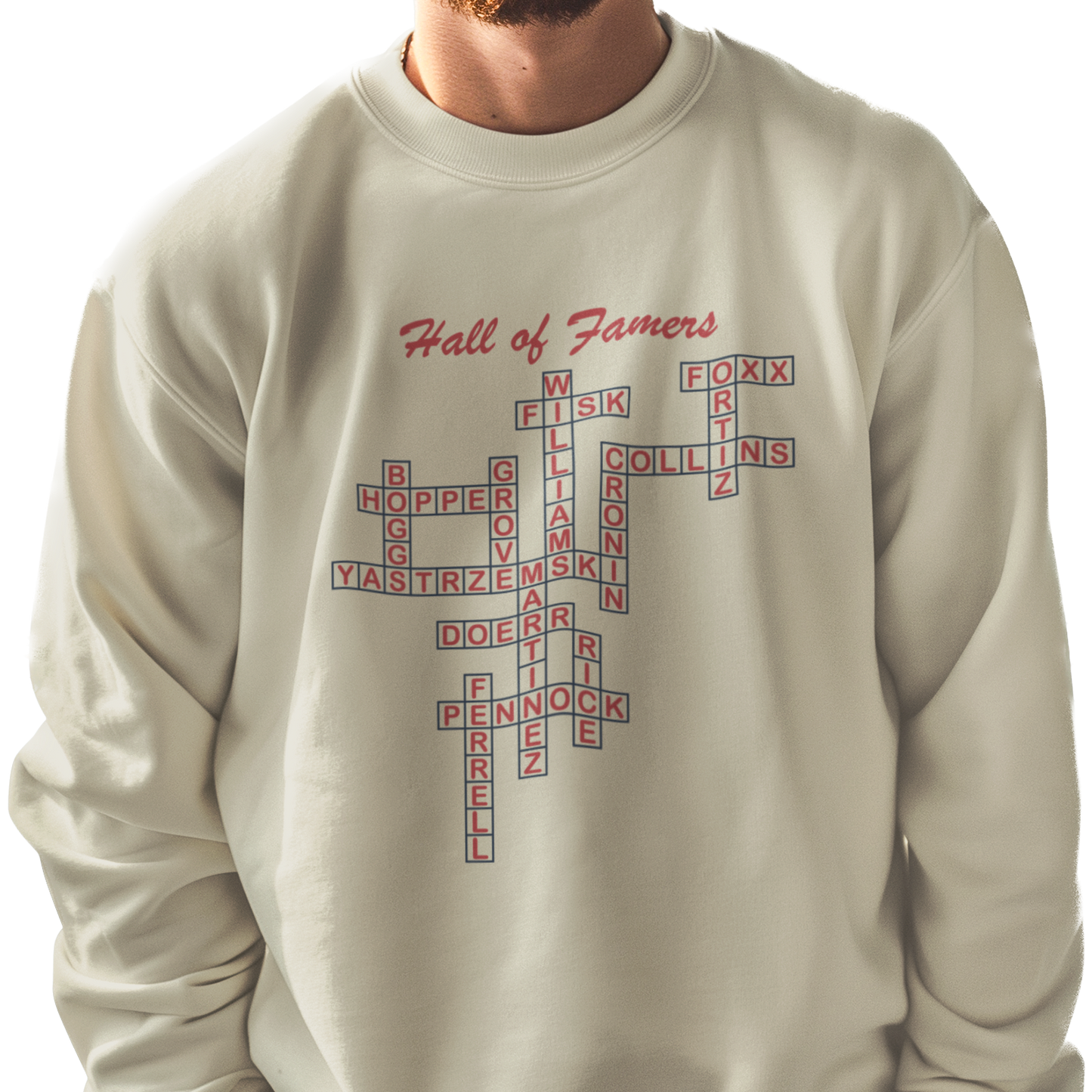 Boston Red Sox Hall of Famers Crossword Sweatshirt