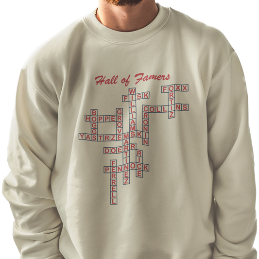 Boston Red Sox Hall of Famers Crossword Sweatshirt