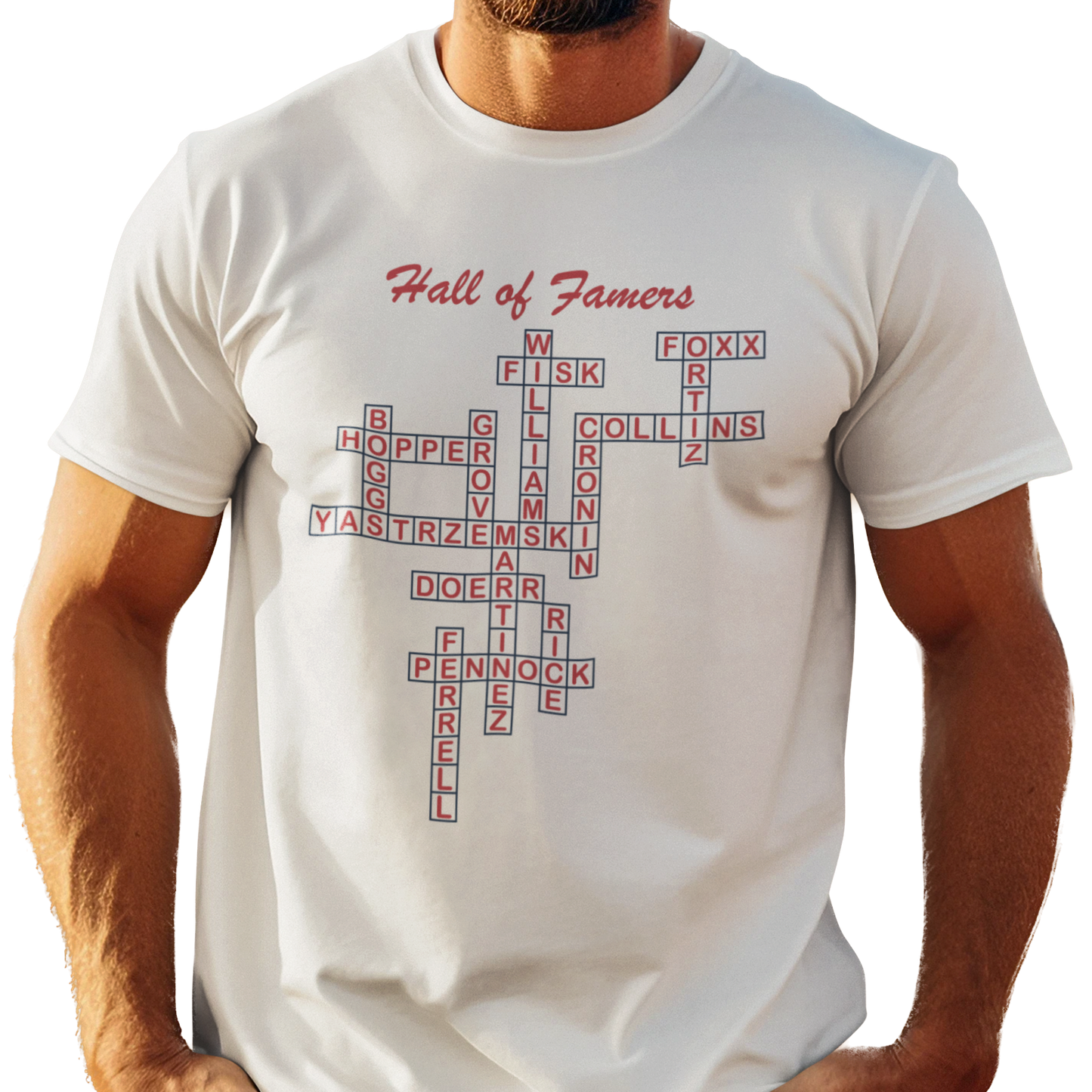Boston Red Sox Hall of Famers Crossword Unisex T-Shirt