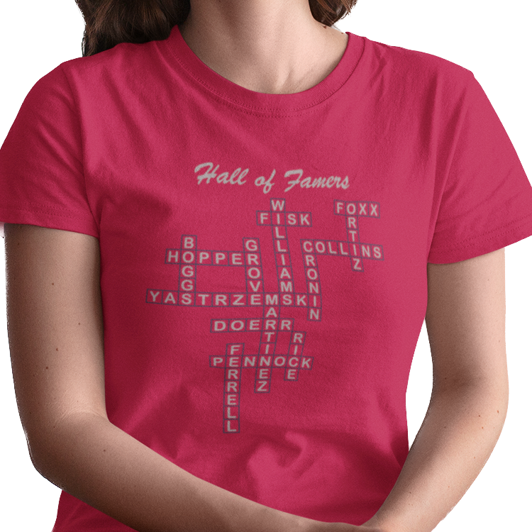 Boston Red Sox Hall of Famers Crossword Women's Tee