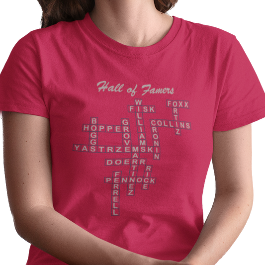 Boston Red Sox Hall of Famers Crossword Women's Tee