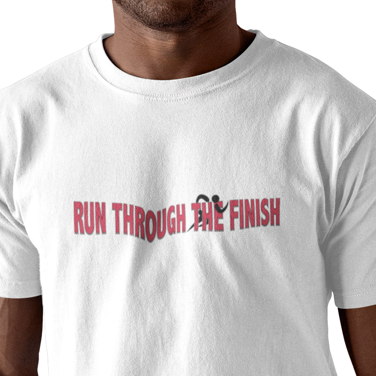 Run through the finish t shirt