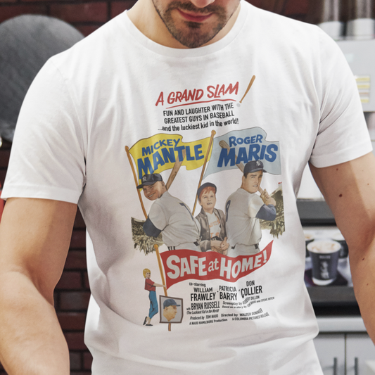 T-shirt with a graphic of a movie poster with Mickey Mantle and Roger Maris