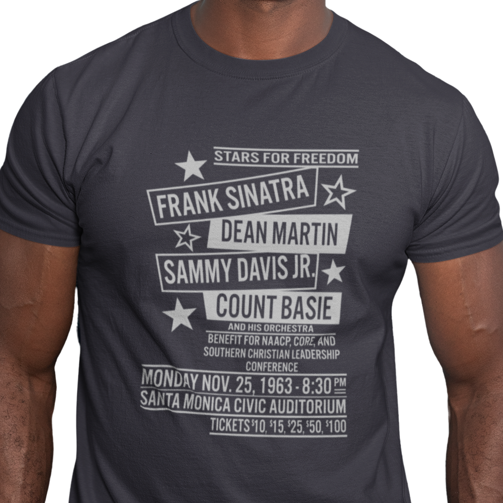 Frank Sinatra, Dean Martin, Sammy Davis Jr, Count Basie Stars for Freedom Unisex T-Shirt