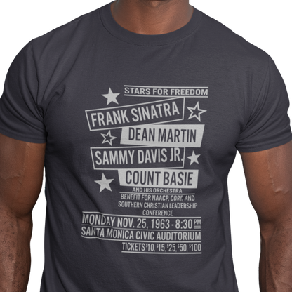 Frank Sinatra, Dean Martin, Sammy Davis Jr, Count Basie Stars for Freedom Unisex T-Shirt