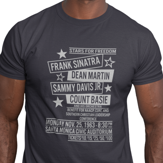 Frank Sinatra, Dean Martin, Sammy Davis Jr, Count Basie Stars for Freedom Unisex T-Shirt