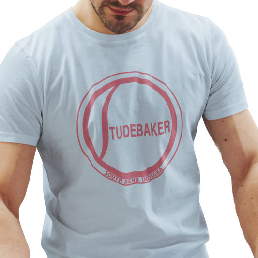 T-shirt with Studebaker graphic and 'South Bend, Indiana' text.