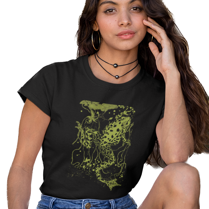 Frog T-Shirt Swimming Frog Women's