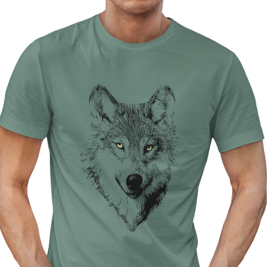 T-shirt with wolf graphic