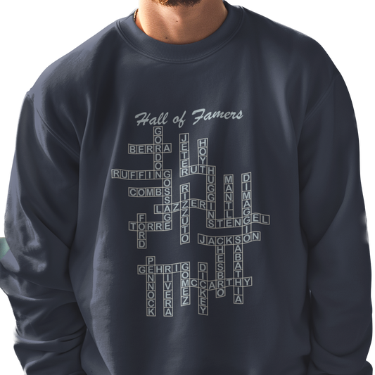 NY Yankees Hall of Famers Crossword Sweatshirt