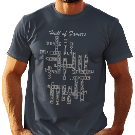 NY Yankees Hall of Famers Crossword Unisex T-Shirt