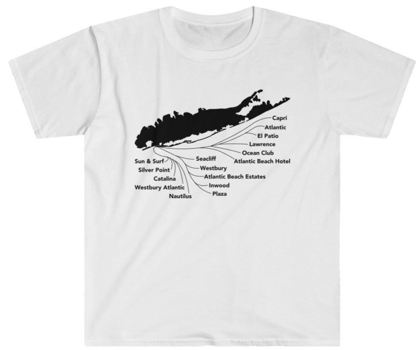 Atlantic Beach beach clubs Long Island t-shirt