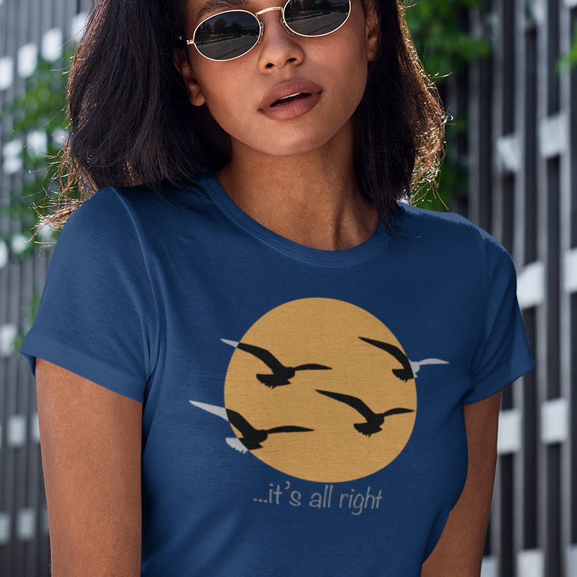 Here comes the sun, it's all right women's t shirt