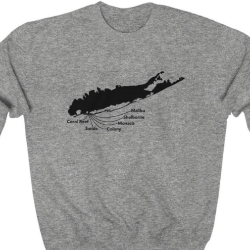 Long Island beach clubs sweatshirt