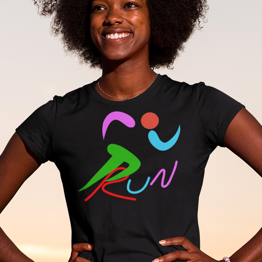 Brightly colored runner women's t-shirt