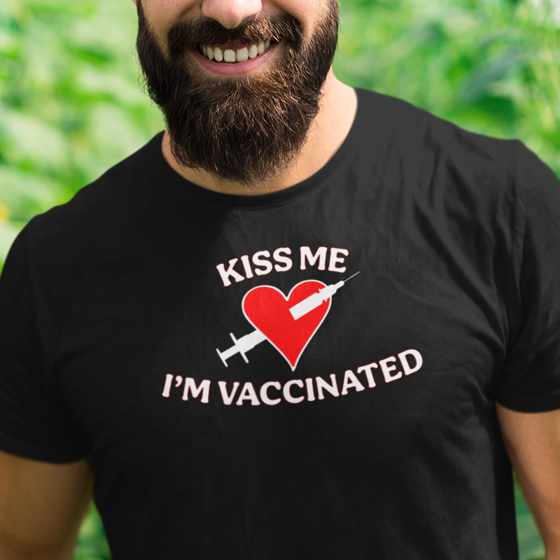 Kiss me I'm vaccinated t-shirt